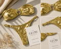 Gold Triangle Bikini Set | Brazilian Two-Piece Swimsuit for Women